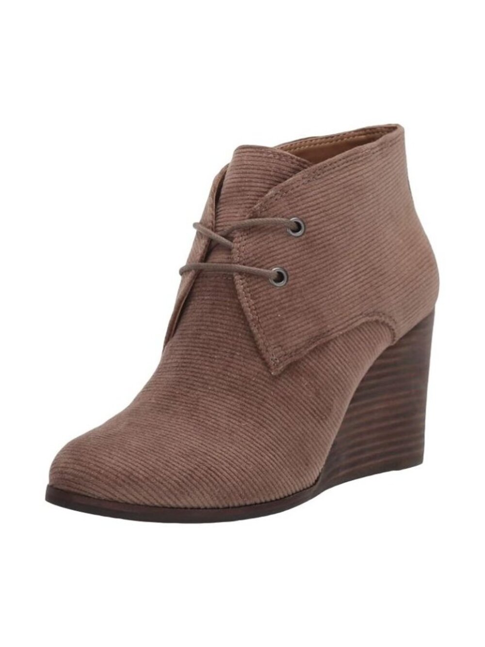 NWT Lucky Brand Womens Shiijo Antique Green Corduroy Wedge Booties Size 9.5M